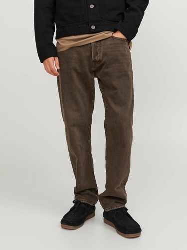 Фото ракурс 1 - Мужские коричневые джинсы Jack & Jones артикул 12246401 chocolate brown FW2024