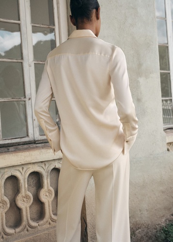 Фото ракурс 2 - Жіноча молочна сорочка Mango артикул 17014087 05 1 season