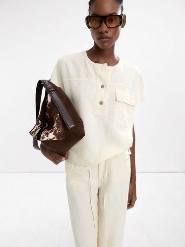 Фото ракурс 1 - Жіноча жовта блузка Parfois артикул 237323 _YL FW2025