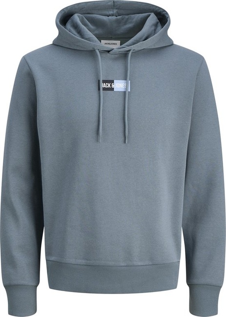 Фото ракурс 1 - Мужское голубое худи Jack & Jones артикул 12278618 Stormy Weather FW2025