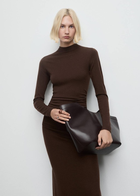 Фото ракурс 3 - Женское коричневое платье Mango артикул 17087799 32 1 season