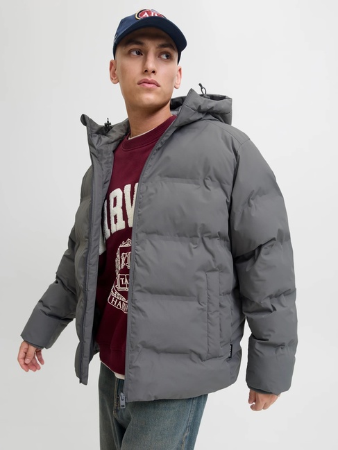 Фото ракурс 5 - Чоловіча сіра куртка Jack & Jones артикул 12278749 castlerock FW2025