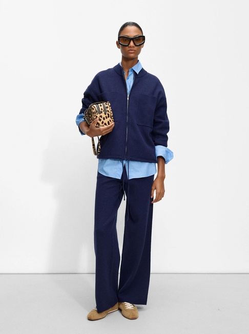 Фото ракурс 4 - Жіночі сині штани Parfois артикул 228351 _NV FW2025