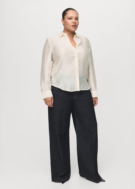 Фото ракурс 6 - Жіноча бежева сорочка Mango артикул 17019109 08 1 season