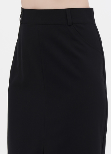 Фото ракурс 1 - Женская чёрная юбка EQUILIBRI артикул SVT Skirt TR Black SS2023